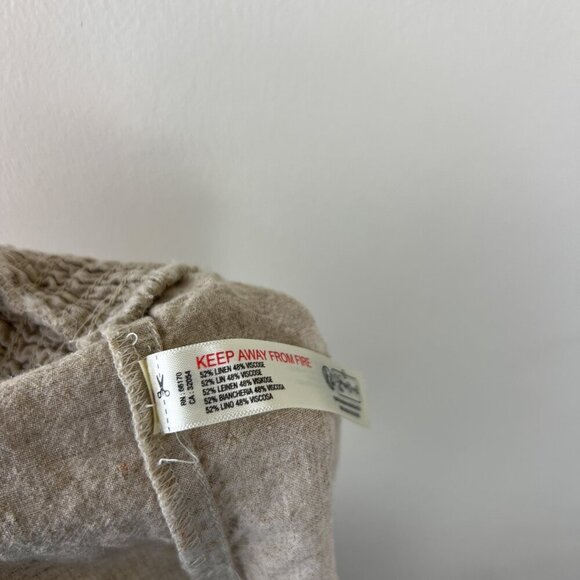 By Anthropologie Beige Pull On Linen Pucker Micro Shorts - Picture 5 of 6